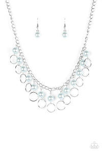 Run The Show- Blue and Silver Necklace- Paparazzi Accessories