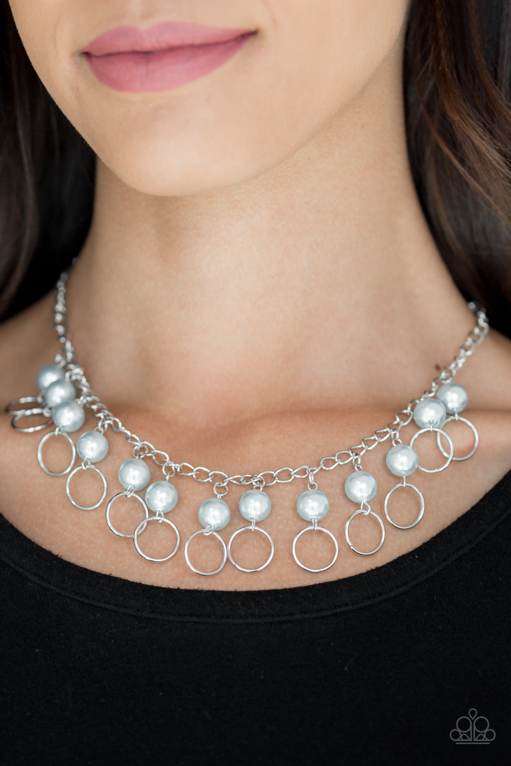 Run The Show- Blue and Silver Necklace- Paparazzi Accessories
