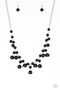 Soon To Be Mrs.- Black and Silver Necklace-Paparazzi Accessories