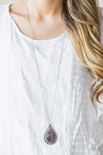 Total Tranquility- Purple and Silver Necklace- Paparazzi Accessories