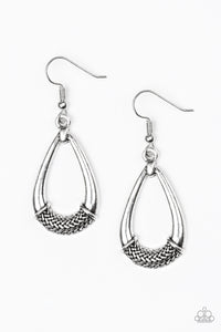 Trending Texture- Silver Earrings- Paparazzi Accessories