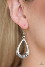 Load image into Gallery viewer, Trending Texture- Silver Earrings- Paparazzi Accessories