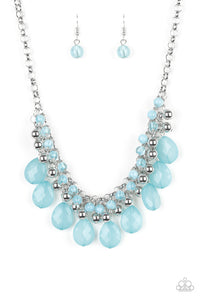 Trending Tropicana- Blue and Silver Necklace- Paparazzi Accessories