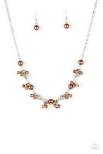 Load image into Gallery viewer, Weekday Wedding-Brown and Silver Necklace- Paparazzi Accessories