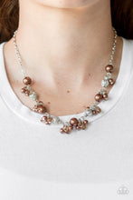 Load image into Gallery viewer, Weekday Wedding-Brown and Silver Necklace- Paparazzi Accessories
