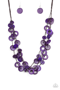 Wonderfully Walla Walla- Purple and Brown Necklace- Paparazzi Accessories