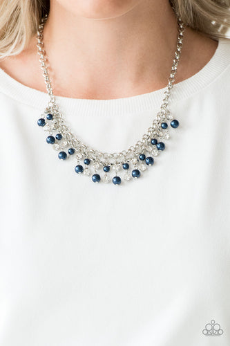 You May Kiss The Bride- Blue and Silver Necklace- Paparazzi Accessories