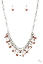Load image into Gallery viewer, You May Kiss The Bride- Brown and Silver Necklace- Paparazzi Accessories