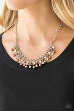 Load image into Gallery viewer, You May Kiss The Bride- Brown and Silver Necklace- Paparazzi Accessories