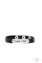 Load image into Gallery viewer, Love Life - Black and Silver Wrap- Paparazzi Accessories