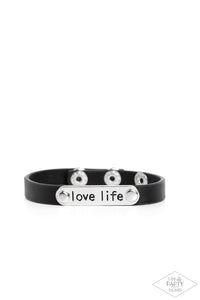 Love Life - Black and Silver Wrap- Paparazzi Accessories