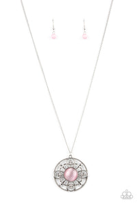 Celestial Compass- Pink and Silver Necklace- Paparazzi Accessories