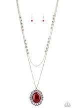 Load image into Gallery viewer, Endlessly Enchanted- Red and Silver Necklace- Paparazzi Accessories