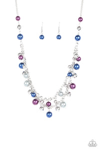 Fantastic Flair- Multicolored Silver Necklace- Paparazzi Accessories
