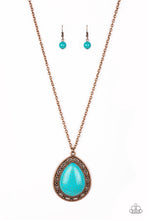 Load image into Gallery viewer, Full Frontier- Blue and Copper Necklace- Paparazzi Accessories
