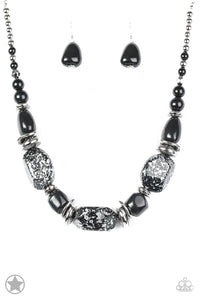 In Good Glazes- Black and Silver Necklace- Paparazzi Accessories