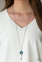 Load image into Gallery viewer, Keepsake- Blue and Silver Necklace- Paparazzi Accessories