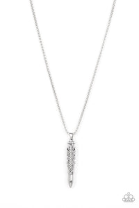 Mysterious Marksman- Silver Necklace- Paparazzi Accessories