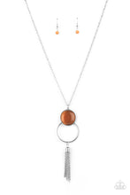 Load image into Gallery viewer, Nice To Glow You- Orange and Silver Necklace- Paparazzi Accessories