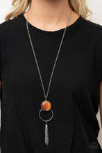 Load image into Gallery viewer, Nice To Glow You- Orange and Silver Necklace- Paparazzi Accessories