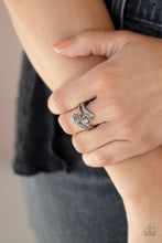 Load image into Gallery viewer, Over The Top Glamour- Silver Ring- Paparazzi Accessories