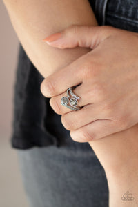 Over The Top Glamour- Silver Ring- Paparazzi Accessories
