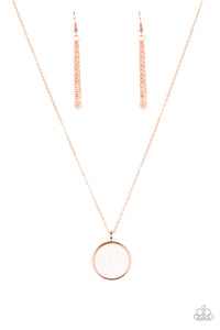 Shimmering Seashores- White and Copper Necklace- Paparazzi Accessories