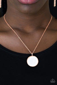 Shimmering Seashores- White and Copper Necklace- Paparazzi Accessories