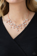 Load image into Gallery viewer, Vintage Royale- White and Copper Necklace- Paparazzi Accessories