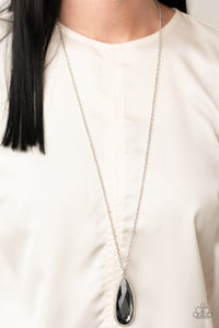 Watch Out For REIGN- White and Silver Necklace- Paparazzi Accessories