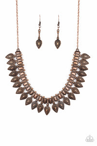 When The Hunter Becomes The Hunted- Copper Necklace- Paparazzi Accessories