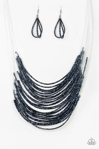 Catwalk Queen- Blue Necklace- Paparazzi Accessories