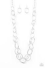 Load image into Gallery viewer, Elegantly Ensnared- Silver Necklace- Paparazzi Accessories