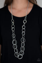 Load image into Gallery viewer, Elegantly Ensnared- Silver Necklace- Paparazzi Accessories