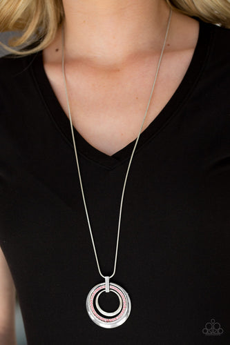 Gather Around Gorgeous- Pink and Silver Necklace- Paparazzi Accessories