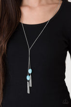 Load image into Gallery viewer, GLOW Your Roll- Blue and Silver Necklace- Paparazzi Accessories