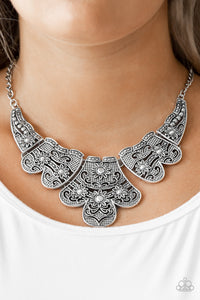 Mess With The Bull- Silver Necklace- Paparazzi Accessories