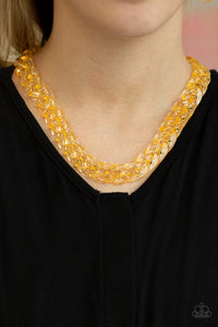 Put It On Ice-Gold Necklace- Paparazzi Accessories
