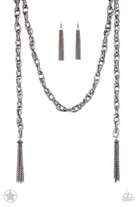 SCARFED For Attention- Gunmetal Necklace- Paparazzi Accessories