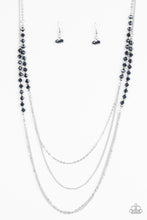 Load image into Gallery viewer, Shimmer Showdown- Blue and Silver Necklace- Paparazzi Accessories