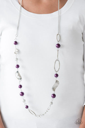 All About Me- Purple and Silver Necklace- Paparazzi Accessories