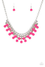 Load image into Gallery viewer, Friday Night Fringe- Pink and Silver Necklace- Paparazzi Accessories