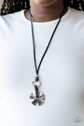 Nautical Nomad- Black and Silver Necklace- Paparazzi Accessories