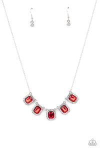 Next Level Luster- Red and Silver Necklace- Paparazzi Accessories