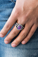 Load image into Gallery viewer, Peacefully Peaceful- Purple and Silver Ring- Paparazzi Accessories