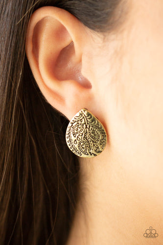 Seasonal Bliss- Brass Earrings- Paparazzi Accessories