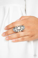 Load image into Gallery viewer, Stone Sunrise- White and Silver Ring- Paparazzi Accessories