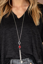 Load image into Gallery viewer, Unstoppable Glamour- Red and Silver Necklace- Paparazzi Accessories