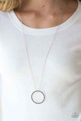 Center Of Attention- Purple and Silver Necklace- Paparazzi Accessories