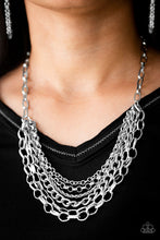 Load image into Gallery viewer, Color Bomb- Silver Necklace- Paparazzi Accessories